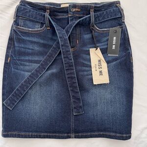 Miss Me Women's Dark Indigo Denim Pencil Skirt Size 27 NWT
